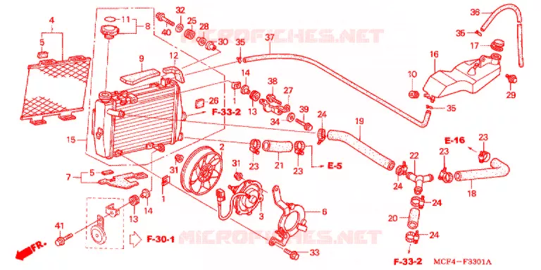RADIATOR (D.) ('02-'05) Honda MOTO 1000 RC 2003  RVT1000R3