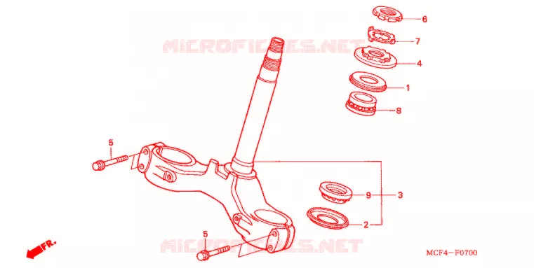 STURING STANG/BOVENSTE BRUG Honda MOTO 1000 RC 2003  RVT1000R3