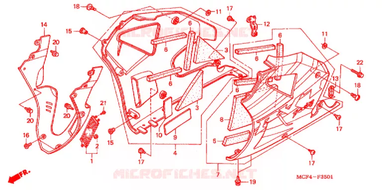 ONDER KAP ('02-'05) Honda MOTO 1000 RC 2004  RVT1000R4