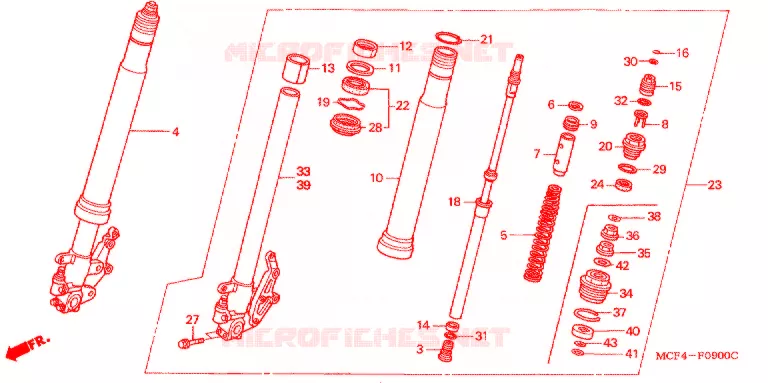 VOOR VORK Honda MOTO 1000 RC 2005  RVT1000R5