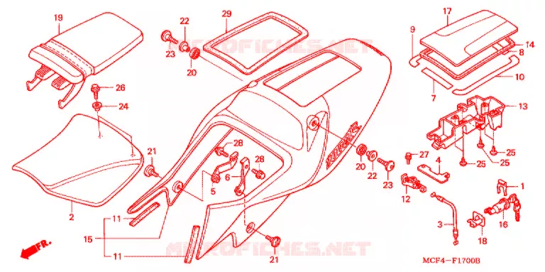 ZITTING/ZITTING KAP Honda MOTO 1000 RC 2005  RVT1000R5