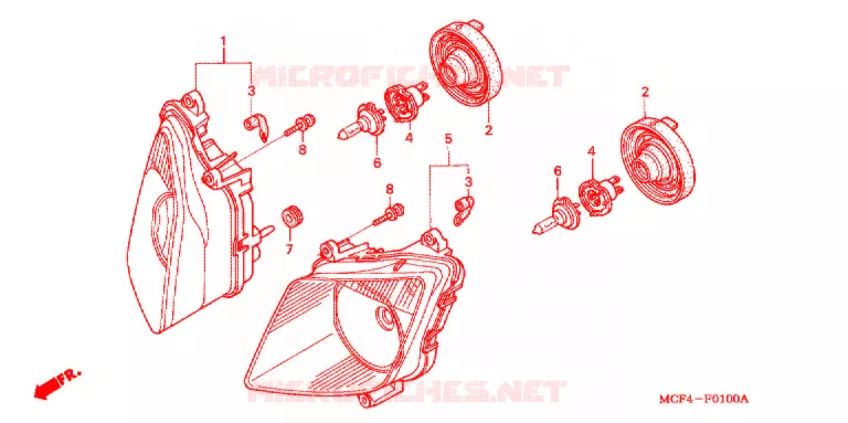 KOPLAMP Honda MOTO 1000 RC 2005  RVT1000R5