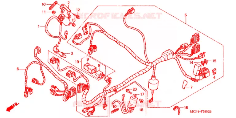BEDRADINGSBUNDEL (AVANT) Honda MOTO 1000 RC 2000  RVT1000RY