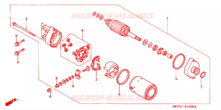 STARTEN MOTOR Honda MOTO 1000 RC 2000  RVT1000RY