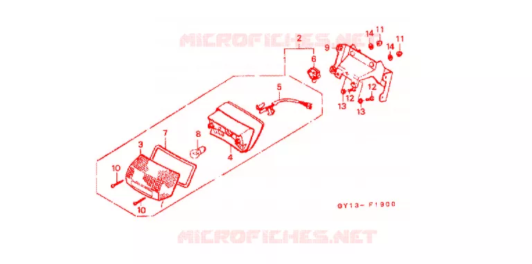 ACHTERLICHT(2) Honda SCOOTER 50 VISION 1996  SA502R