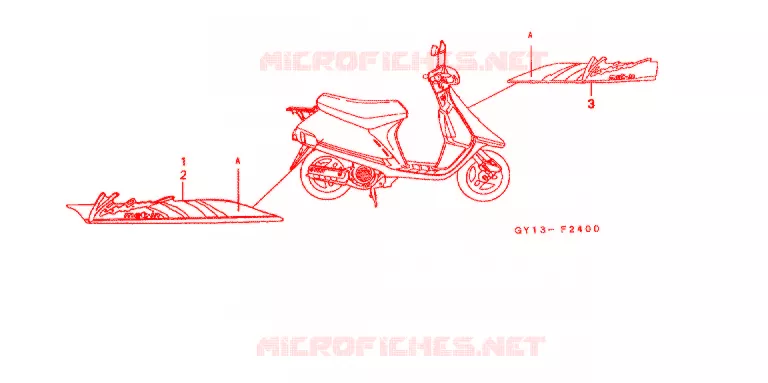 STICKERS (1) Honda SCOOTER 50 VISION 1994  SA502R