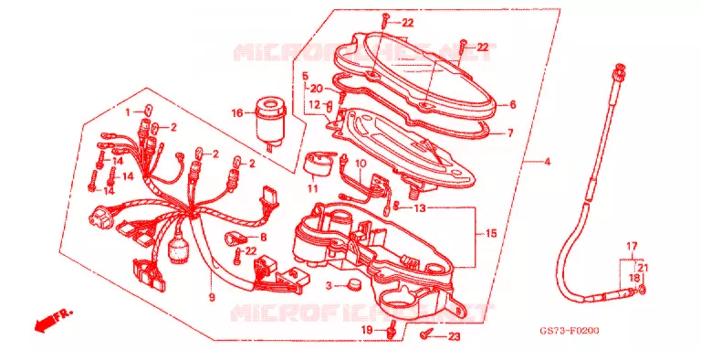 COMBINATIEMETER Honda SCOOTER 50 ELITE 1990  SA50L