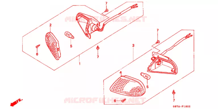 VOOR KNIPPERLICHT Honda SCOOTER 50 ELITE 1995  SA50PS