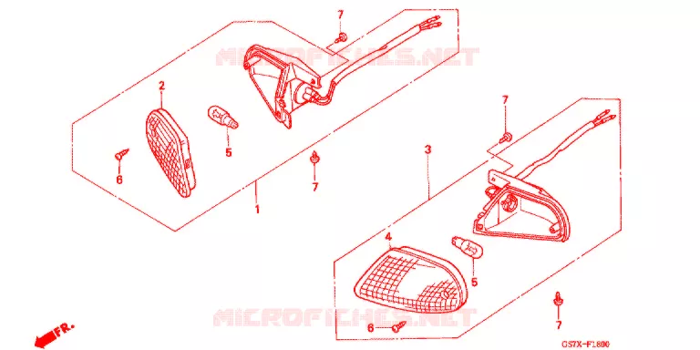 VOOR KNIPPERLICHT Honda SCOOTER 50 ELITE 1999  SA50X