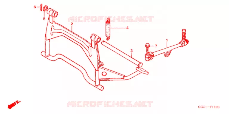 STANDAARD/TRAP PEDAAL Honda SCOOTER 100 SPACY 2003  SCR100WH3