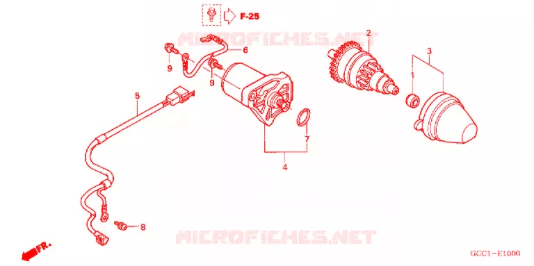 STARTEN MOTOR Honda SCOOTER 100 SPACY 2003  SCR100WH3