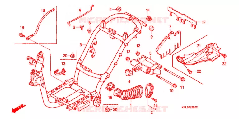 FRAME CHASSIS Honda SCOOTER 100 ACTIVA 2002  SCV100CM2