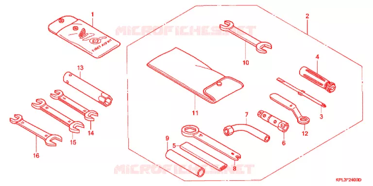 GEREEDSCHAP/ACCUVAK Honda SCOOTER 100 ACTIVA 2002  SCV100CM2