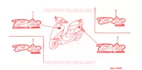 EMBLEEM/STREEP (1) voor Honda 50 LIVE DIO PURE BLACK 1994