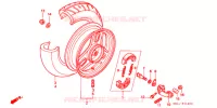 ACHTER WIEL (1) voor Honda 50 LIVE DIO MAGENTA 1994