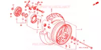 VOOR WIEL (1) voor Honda 50 LIVE DIO MAGENTA 1994