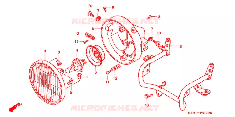 KOPLAMP Honda MOTO 230 SL 2003  SL2301