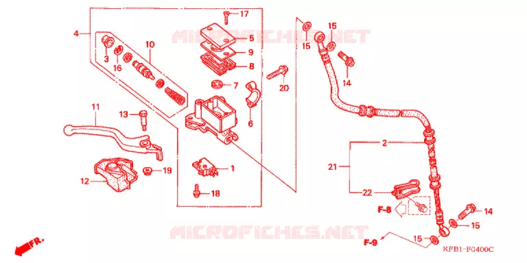 VOORREM HOOFDCILINDER Honda MOTO 230 SL 2001  SL2301