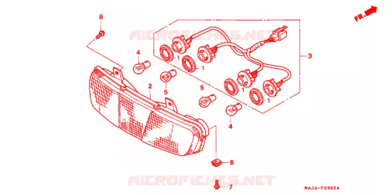 ACHTER COMBINATIE LICHT Honda MOTO 1100 PAN-EUROPEAN 1995  ST1100S