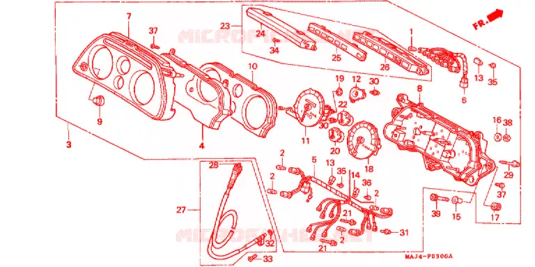 COMBINATIEMETER Honda MOTO 1100 PAN-EUROPEAN 1995  ST1100S