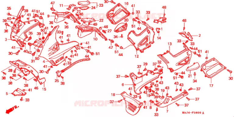 ZITTING/ACHTER KAP Honda MOTO 1100 PAN-EUROPEAN 1995  ST1100S