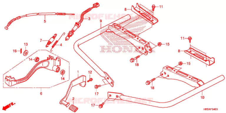 PEDAAL/OPSTAP Honda ATV 420 FOURTRAX 2015  TRX420FE1F