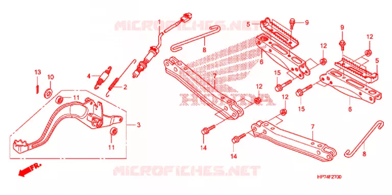 OPSTAP/PEDAAL Honda ATV 420 FOURTRAX 2009  TRX420FGA9
