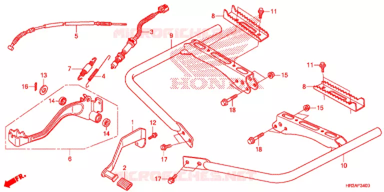 PEDAAL/OPSTAP Honda ATV 420 FOURTRAX 2015  TRX420FM1F
