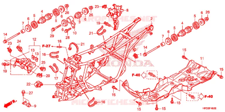 FRAME CHASSIS Honda ATV 420 FOURTRAX 2016  TRX420FM1G