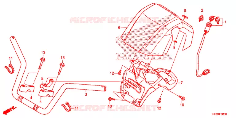 HENDEL PIJP Honda ATV 420 FOURTRAX 2014  TRX420FM2E