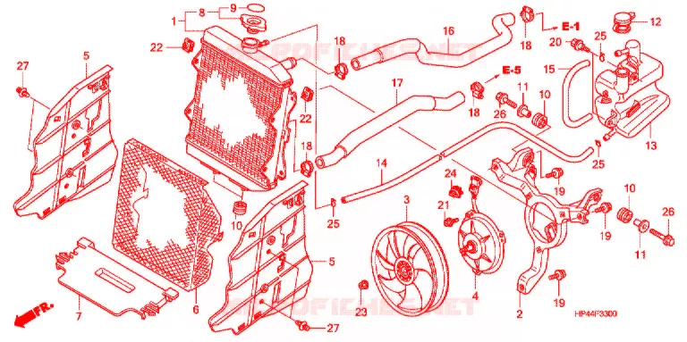 RADIATOR Honda ATV 420 FOURTRAX 2007  TRX420FM7