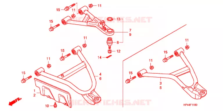 VOOR ARM Honda ATV 420 FOURTRAX 2007  TRX420FM7