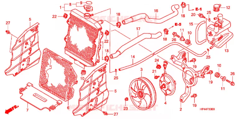 RADIATOR Honda ATV 420 FOURTRAX 2008  TRX420FM8