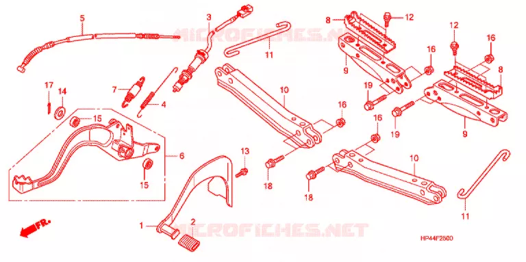 OPSTAP/PEDAAL Honda ATV 420 FOURTRAX 2008  TRX420FM8
