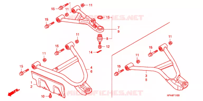 VOOR ARM Honda ATV 420 FOURTRAX 2008  TRX420FM8