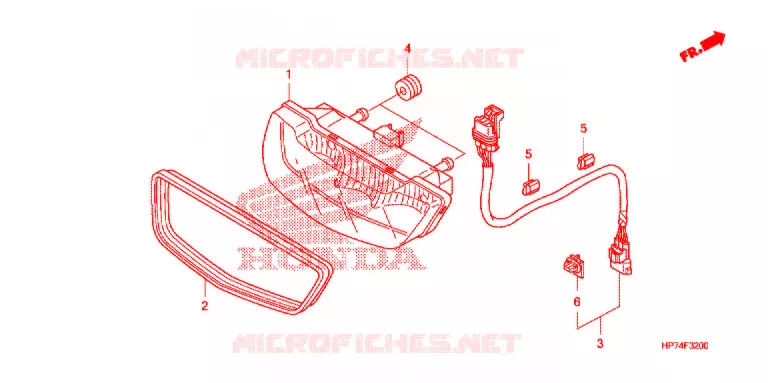 ACHTERLICHT(2) Honda ATV 420 FOURTRAX 2010  TRX420FPAA