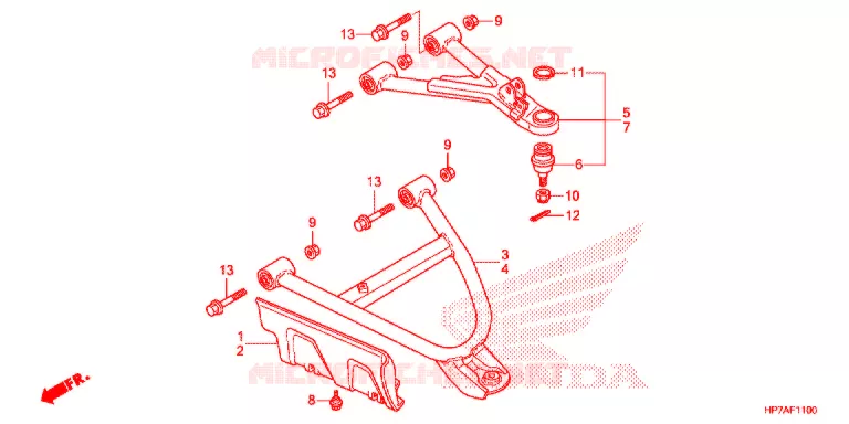 VOOR ARM Honda ATV 420 FOURTRAX 2012  TRX420FPAC