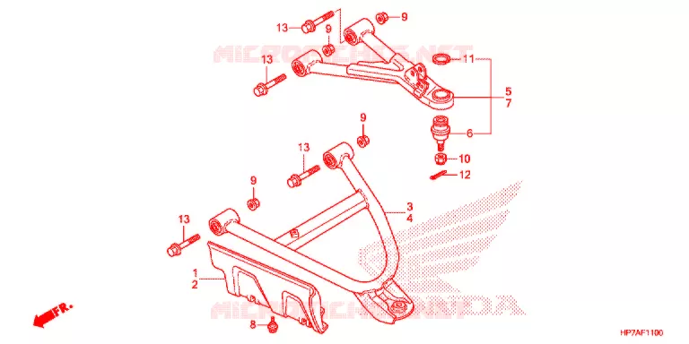 VOOR ARM Honda ATV 420 FOURTRAX 2012  TRX420FPAC