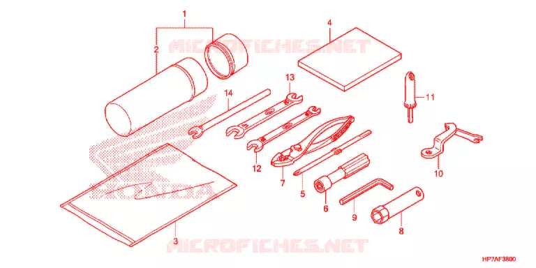 GEREEDSCHAP/ACCUVAK Honda ATV 420 FOURTRAX 2012  TRX420FPAC