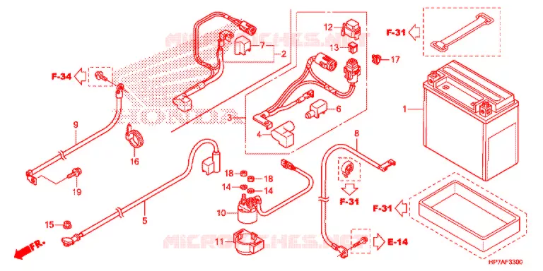GEREEDSCHAP/ACCUVAK Honda ATV 420 FOURTRAX 2013  TRX420FPAD