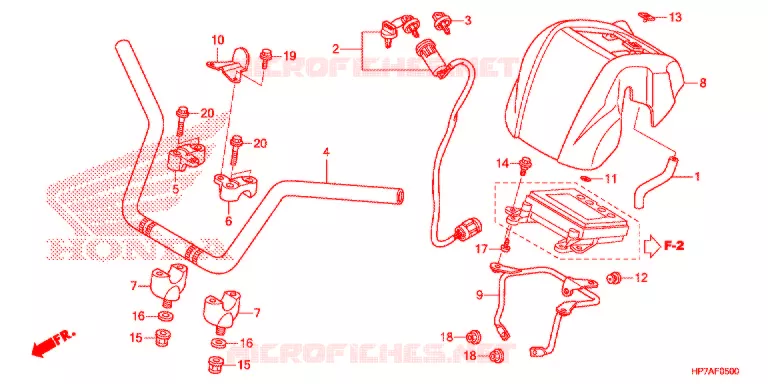 HENDEL PIJP Honda ATV 420 FOURTRAX 2013  TRX420FPAD