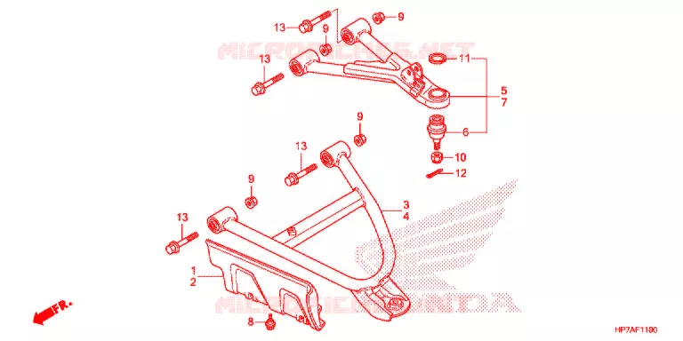 VOOR ARM Honda ATV 420 FOURTRAX 2013  TRX420FPAD