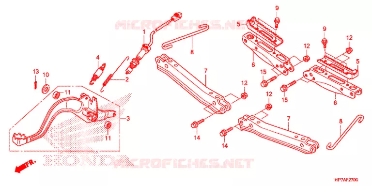 OPSTAP/PEDAAL Honda ATV 420 FOURTRAX 2013  TRX420FPAD