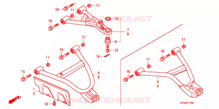 VOOR ARM Honda ATV 420 FOURTRAX 2007  TRX420TM7