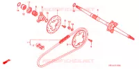 ACHTER AS/AANDRIJFKETTING voor Honda TRX 450 R SPORTRAX Electric Start 2006