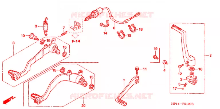 OPSTAP/PEDAAL Honda ATV 450 FOURTRAX 2006  TRX450ER6