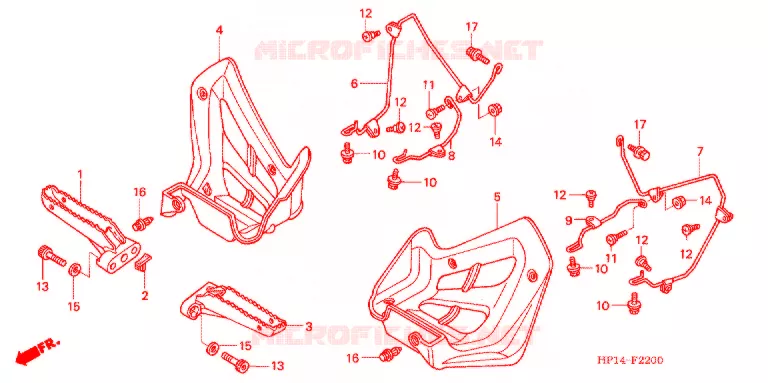 OPSTAP/PEDAAL Honda ATV 450 FOURTRAX 2006  TRX450ER6