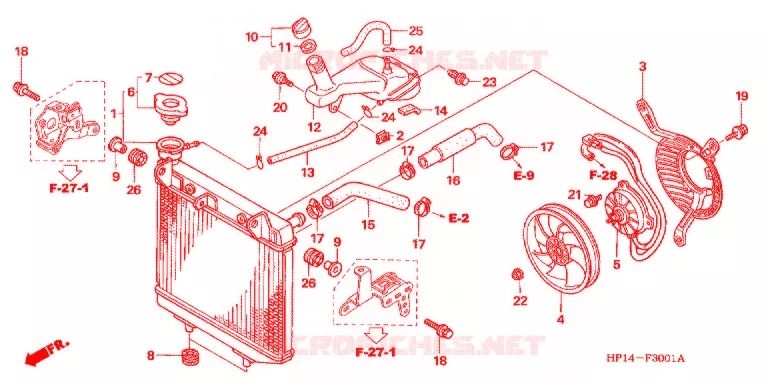 RADIATOR Honda ATV 450 FOURTRAX 2007  TRX450ER7