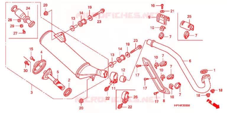 UITLAATDEMPER(2) Honda ATV 450 FOURTRAX 2007  TRX450ER7