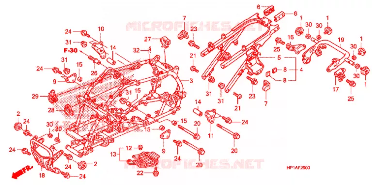 FRAME CHASSIS Honda ATV 450 FOURTRAX 2012  TRX450ERC